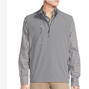 Daniel Cremieux Signature Collection Men’s Gray 1/4 Zip Vest Large Golf NEW